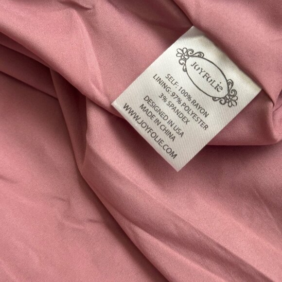 Joyfolie Dela dress in mauve size medium  High-Low Dress With Lace Sleeves new - Picture 5 of 16